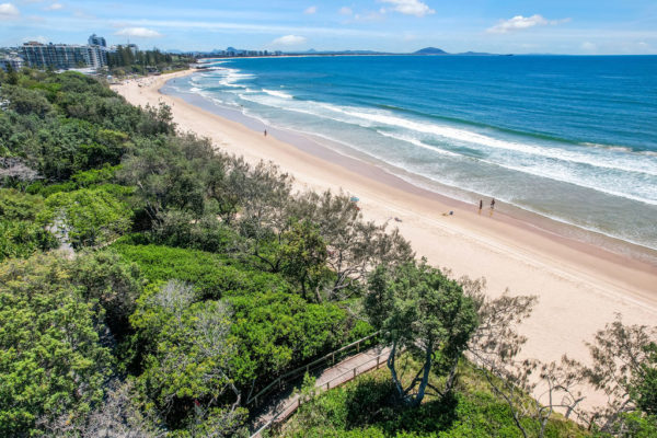 Aerial image of beach access from Mirra Chana Apartments